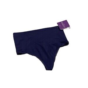 Yummie Women's Ultralight Shaping Thong Underwear M/L Pea Coat Navy